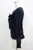 画像2: Jane Marple / ベルベットリボンカーディガン  ネイビー H-25-11-26-038-JM-TO-KB-ZH (2)