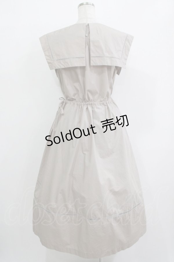 画像3: Jane Marple Dans Le Salon / ヴィンテージマリンカラードレス M ベージュ H-25-11-26-004-JM-OP-KB-ZH (3)