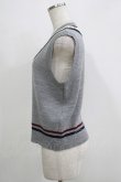 画像2: Jane Marple / Logo lace cricket vest  mix gray H-25-11-26-040-JM-TO-KB-ZH (2)