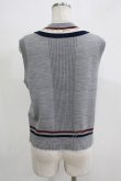 画像3: Jane Marple / Logo lace cricket vest  mix gray H-25-11-26-040-JM-TO-KB-ZH (3)