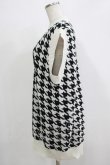 画像2: NieR Clothing / ニットベスト  千鳥柄（白×黒） H-25-11-26-041-PU-TO-KB-ZH (2)