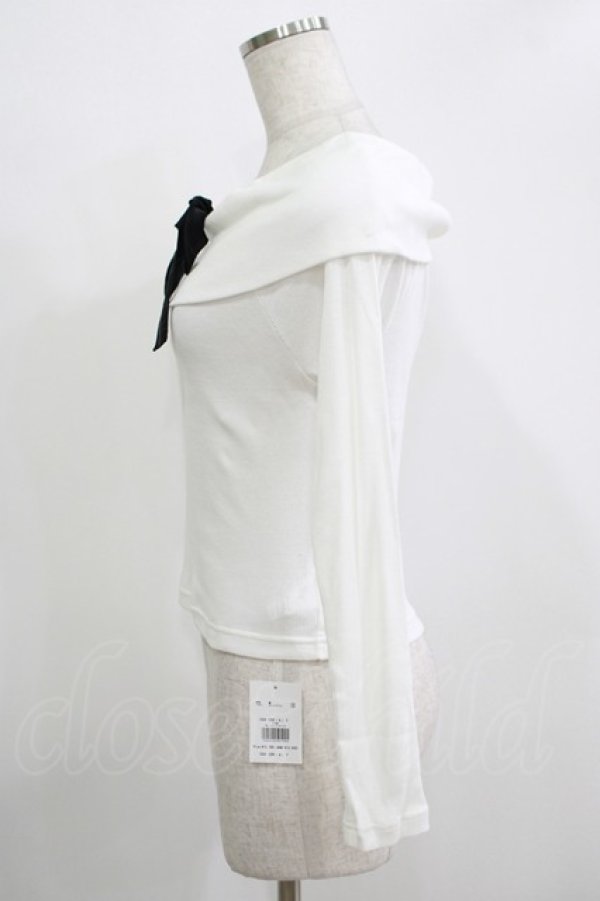 画像2: MILK / Film star tops  オフ×ブラック H-25-11-26-044-ML-TO-KB-ZH (2)