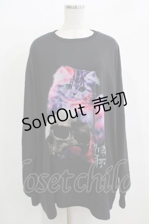 画像: TRAVAS TOKYO / Playful cat Super big プルオーバー  ブラック H-25-11-26-048-PU-TO-KB-ZH