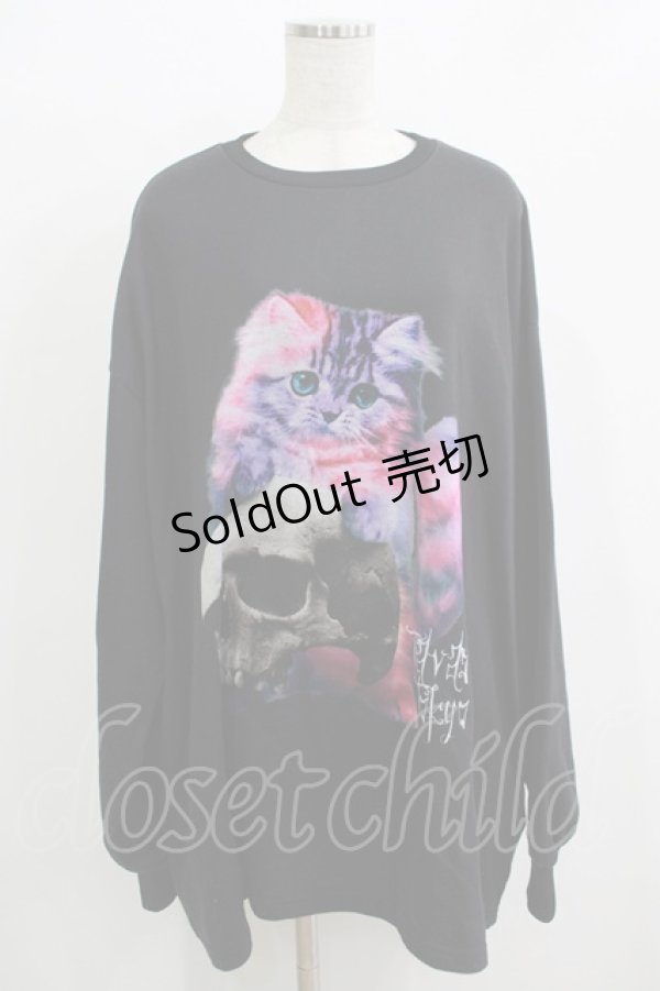 画像1: TRAVAS TOKYO / Playful cat Super big プルオーバー  ブラック H-25-11-26-048-PU-TO-KB-ZH (1)