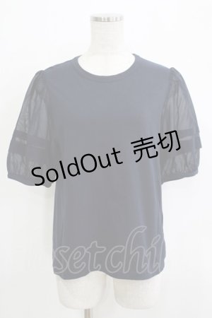 画像: Jane Marple / タックパフスリーブカットソー  ネイビー H-25-11-26-050-JM-TO-KB-ZH