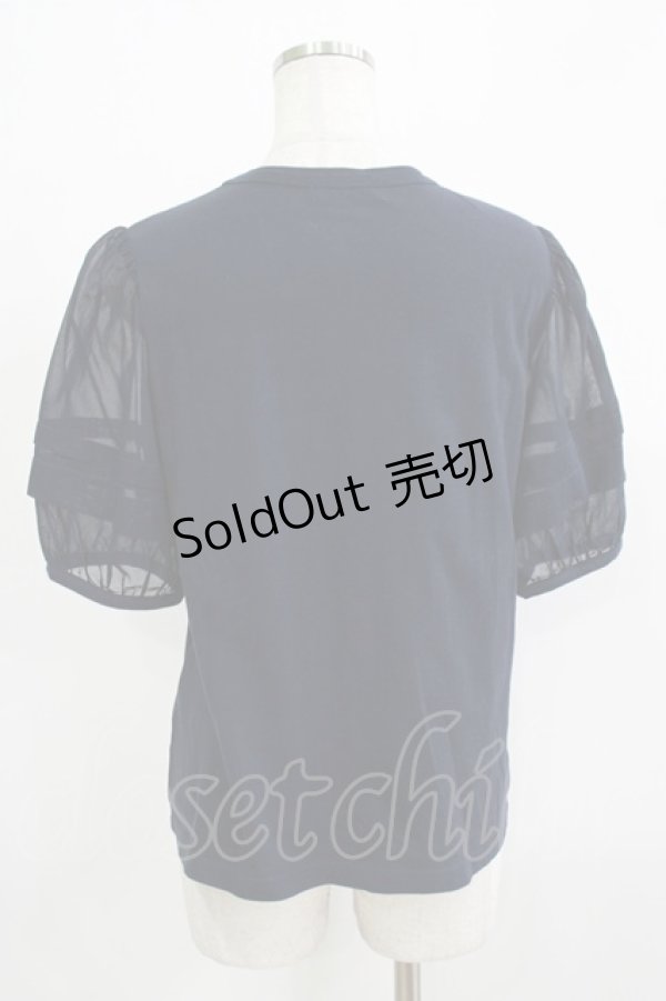 画像3: Jane Marple / タックパフスリーブカットソー  ネイビー H-25-11-26-050-JM-TO-KB-ZH (3)