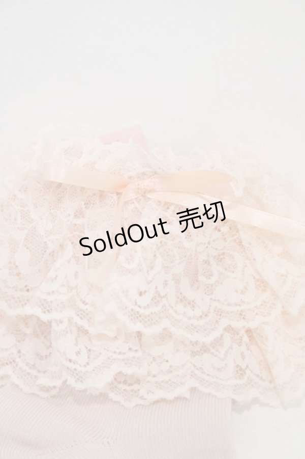 画像2: metamorphose / ラッセルレースクルーソックス  ピンク H-25-11-26-1003-ME-ZA-NS-ZH (2)