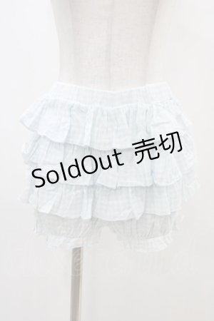 画像: Nile Perch / ギンガムチェックフリルブルマ Free サックス H-25-11-26-1039-LO-PA-NS-ZH