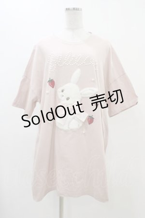 画像: Ank Rouge / うさちゃんいちごTe M ピンク H-25-11-26-1040-CA-TS-NS-ZH