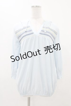 画像: LIZ LISA / 刺繍パーカー Free サックス H-25-11-26-1053-LO-TO-NS-ZH