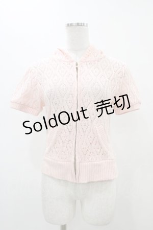画像: LIZ LISA / 透かし編みパーカー Free ピンク H-25-11-26-1054-LO-TO-NS-ZH