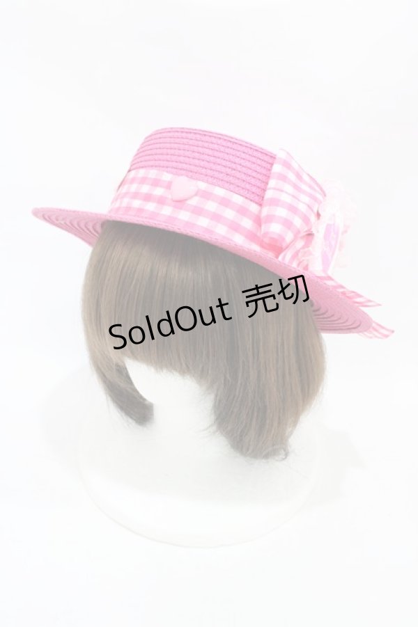 画像1: Nile Perch / ストローハット  ピンク H-25-11-26-1006-LO-AC-NS-ZH (1)