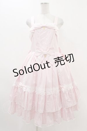 画像: metamorphose / 【プラスサイズ】メアリーはしごレースジャンパースカート プラスサイズ ピンク H-25-11-26-1011-ME-OP-NS-ZH