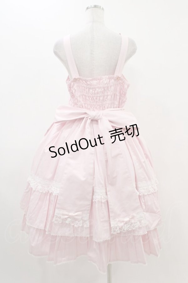 画像2: metamorphose / 【プラスサイズ】メアリーはしごレースジャンパースカート プラスサイズ ピンク H-25-11-26-1011-ME-OP-NS-ZH (2)