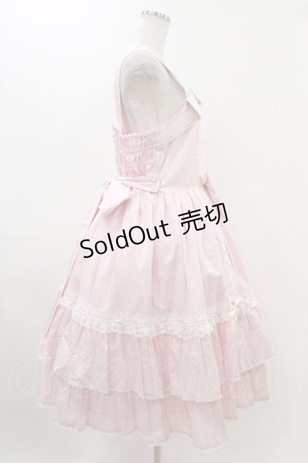 画像3: metamorphose / 【プラスサイズ】メアリーはしごレースジャンパースカート プラスサイズ ピンク H-25-11-26-1011-ME-OP-NS-ZH (3)