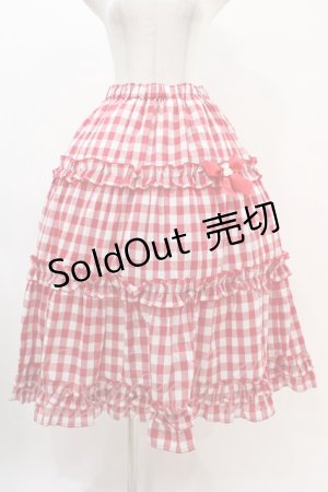 画像: Nile Perch / ギンガムチェックフリルスカート Free レッド H-25-11-26-1022-LO-SK-NS-ZH