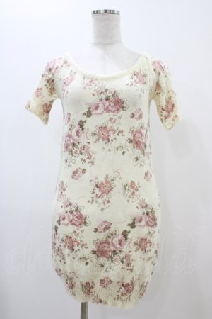 画像: LIZ LISA / 花柄ニットワンピース Free 生成り H-25-11-26-1027-LO-OP-NS-ZH