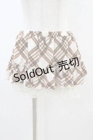 画像: LIZ LISA / チェックスカパン Free 生成り/ブラウン H-25-11-26-1035-LO-SK-NS-ZH