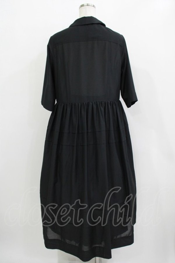 画像3: Jane Marple Dans Le Salon / ピンタックレースシャツワンピース  ブラック H-25-11-26-005-JM-OP-KB-ZH (3)