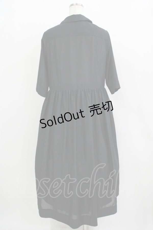 画像3: Jane Marple Dans Le Salon / ピンタックレースシャツワンピース  ブラック H-25-11-26-005-JM-OP-KB-ZT1129H (3)