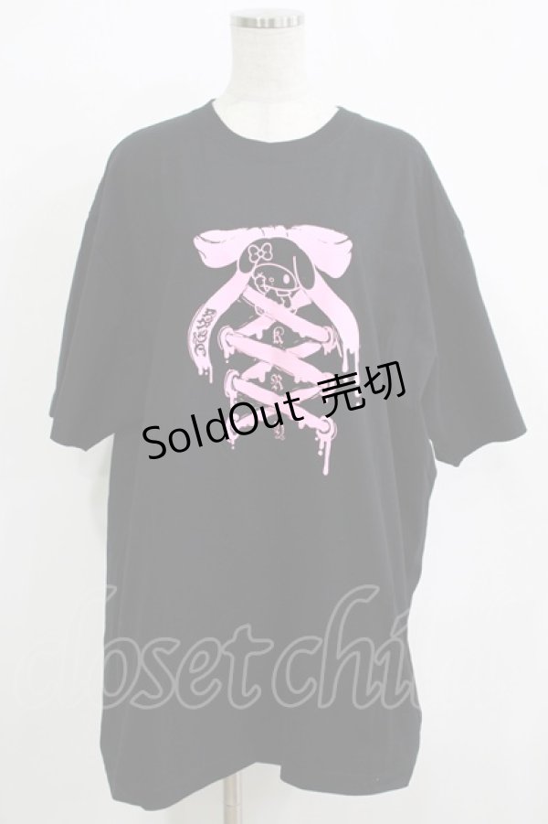 画像1: KRY CLOTHING / 「マイメロ」Tシャツ  ブラック H-25-11-26-052-EL-TO-KB-ZH (1)