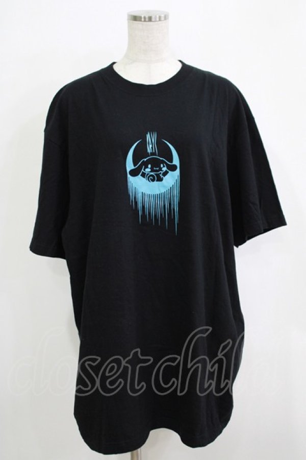 画像1: KRY CLOTHING / プリント半袖カットソー XXL 黒 H-25-11-26-053-EL-TO-KB-ZH (1)