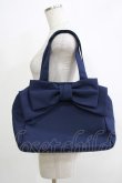 画像1: Jane Marple / リボンのボストンバッグ  ネイビー H-25-11-26-057-JM-BG-KB-ZH (1)