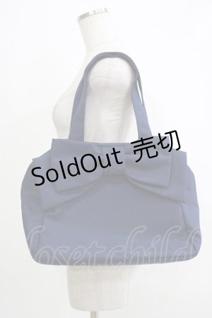 画像: Jane Marple / リボンのボストンバッグ  ネイビー H-25-11-26-057-JM-BG-KB-ZH