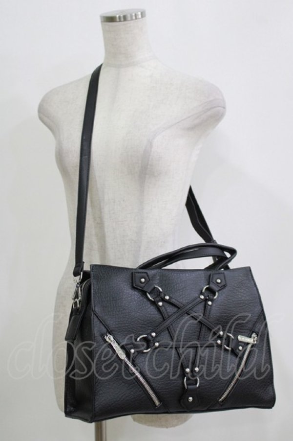 画像1: KILL STAR / JADIS PENTAGRAM BAG  ブラック H-25-11-26-062-SL-BG-KB-ZH (1)