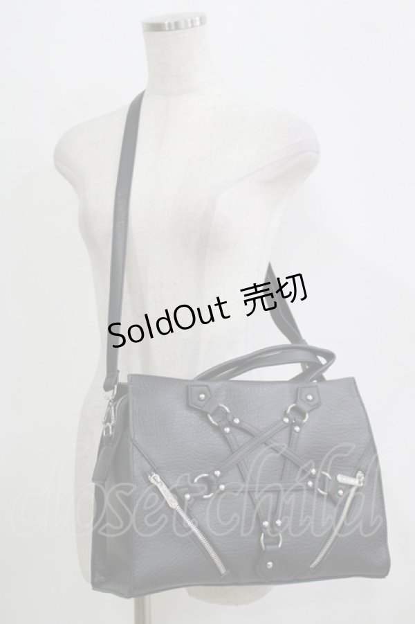 画像1: KILL STAR / JADIS PENTAGRAM BAG  ブラック H-25-11-26-062-SL-BG-KB-ZH (1)