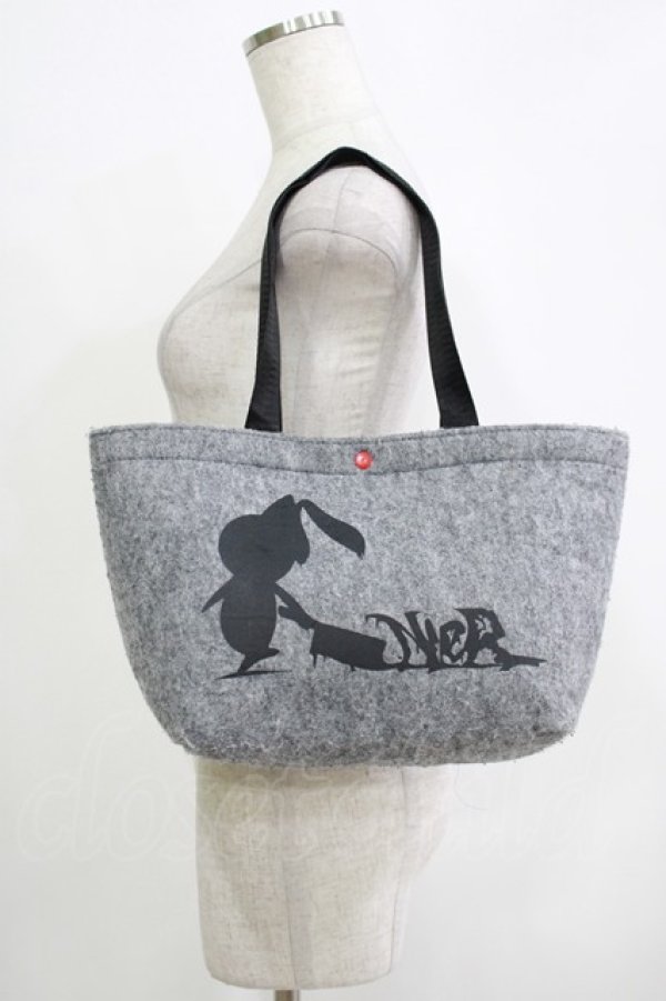 画像1: NieR Clothing / バッグインバッグ付バッグ  グレー H-25-11-26-065-PU-BG-KB-ZH (1)