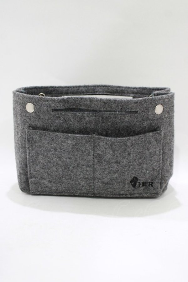 画像5: NieR Clothing / バッグインバッグ付バッグ  グレー H-25-11-26-065-PU-BG-KB-ZH (5)