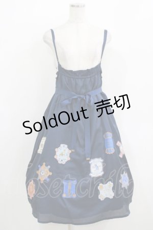 画像: Jane Marple / Cartes A Filsデコパージュキャミソールワンピース M ネイビー H-25-11-26-007-JM-OP-KB-ZH