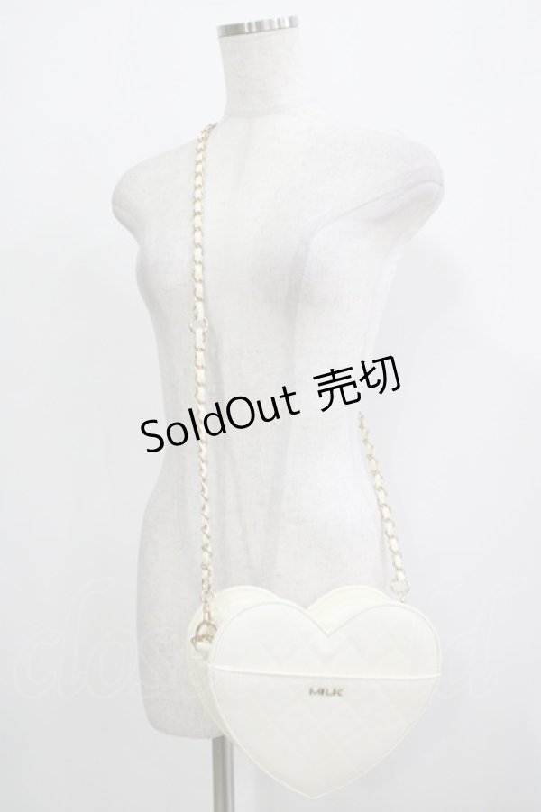画像1: MILK / ハートキルトBAG  オフ H-25-11-26-068-ML-BG-KB-ZH (1)