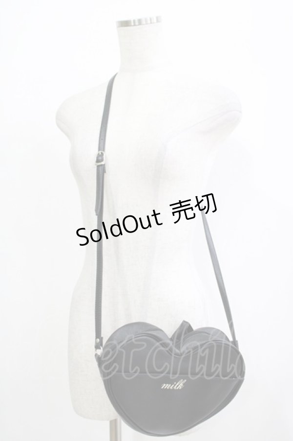 画像2: MILK / ハートポシェット  ブラック H-25-11-26-069-ML-BG-KB-ZH (2)