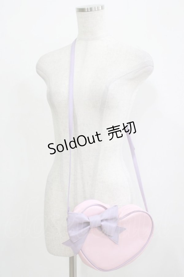 画像1: MILK / ハートポシェット  ピンク×ラベンダー H-25-11-26-070-ML-BG-KB-ZH (1)