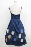 画像3: Jane Marple / Cartes A Filsデコパージュキャミソールワンピース M ネイビー H-25-11-26-007-JM-OP-KB-ZH (3)