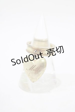 画像: MILK / ハートチャームリング 約9号 ゴールド H-25-11-26-075-ML-AC-KB-ZH