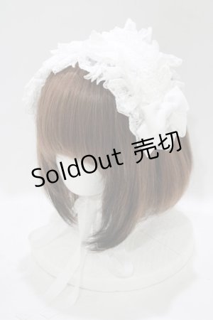 画像: Vallee lys / はしごレースリボンヘッドドレス  白 H-25-11-26-080-GO-AC-NS-ZH