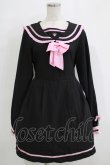 画像1: ililil / さきまるちゃんコラボワンピース M 黒×ピンク H-25-11-26-016-PU-OP-KB-ZH (1)