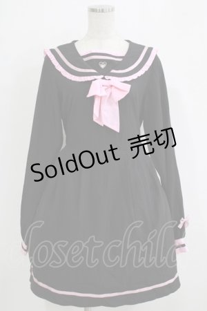 画像: ililil / さきまるちゃんコラボワンピース M 黒×ピンク H-25-11-26-016-PU-OP-KB-ZH