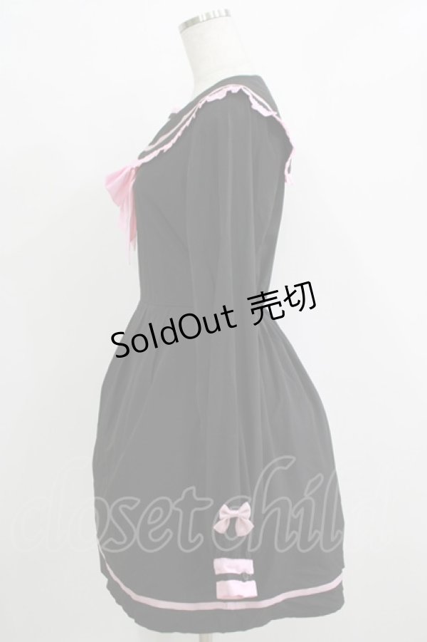 画像2: ililil / さきまるちゃんコラボワンピース M 黒×ピンク H-25-11-26-016-PU-OP-KB-ZH (2)