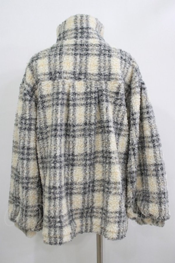 画像3: merry jenny / チェックボアリボンブルゾン F ブラック H-25-11-26-018-LO-JA-KB-ZH (3)