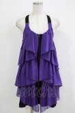 画像1: GHOST of HARLEM / シフォンフリルワンピース  黒×紫 H-25-11-26-020-GL-OP-KB-ZH (1)