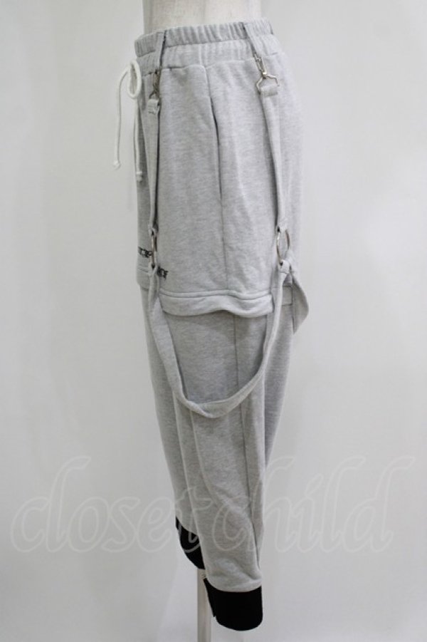 画像2: KRY CLOTHING / 2Wayスウェットパンツ  グレー H-25-11-26-023-EL-PA-KB-ZH (2)