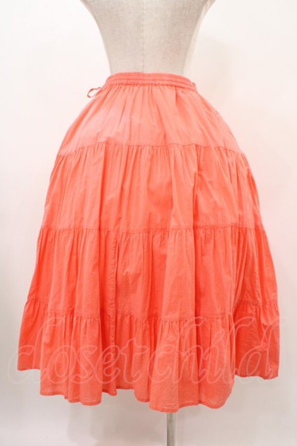画像2: Cherir la femme / ティアードスカート M コーラル H-25-11-27-041-LO-SK-NS-ZH (2)