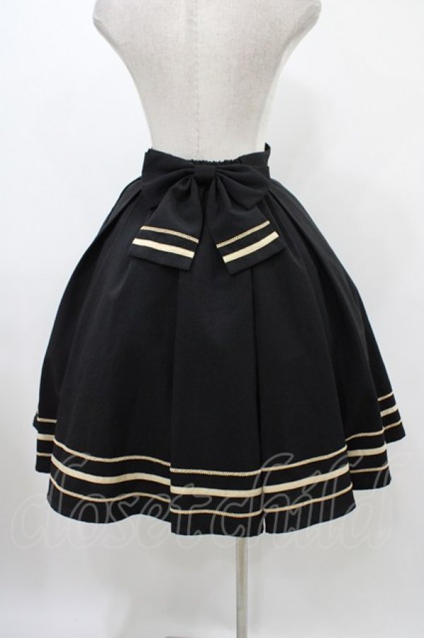 画像2: Innocent World / アガットスカート M ブラック/アイボリー H-25-11-27-042-IW-SK-NS-ZH (2)