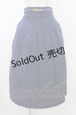 画像: an another angelus / ビット使いフロントタックスカート Free NAVY H-25-11-27-043-CA-SK-NS-ZH