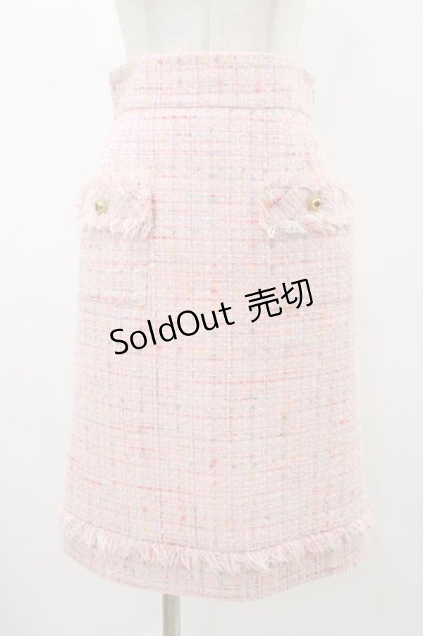 画像1: PINKHOUSE CHELSEA / ツイードタイトスカート FREE ピンク H-25-11-27-045-0-SK-NS-ZH (1)
