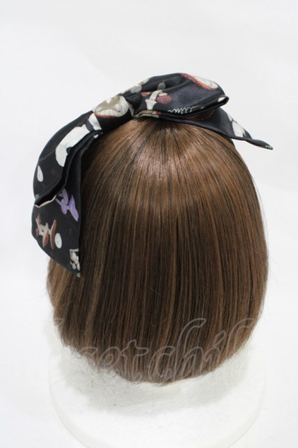 画像2: Royal Princess Alice / キノコねこ ねこ助コラボ カチューシャ  ブラック H-25-11-27-005-LO-AC-NS-ZH (2)